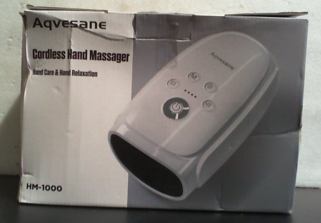 Masajeador de Manos Aqvesane con Calor y Compresion | Inalambrico y Recargable para Artritis y Tunel Carpiano | Regalo para Mujer y Hombre | Blanco