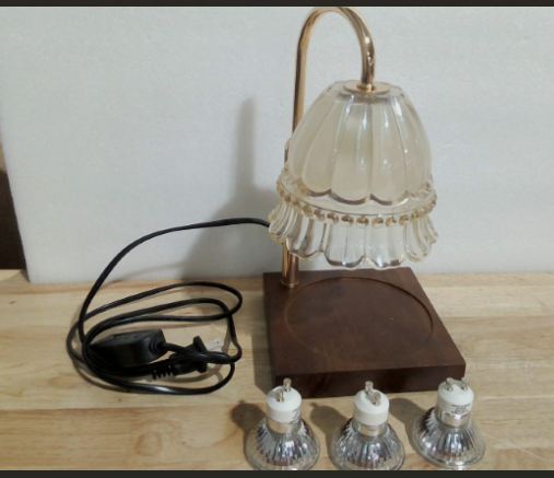 ARTICULO VIENE COMO SE MUESTRA EN LA SEGUNDA IMAGEN ) Honvinor Lampara Calentadora de Velas de Altura Ajustable | Con Temporizador y Regulador, Compatible con Velas Aromaticas en Frasco, 3 Bombillas para Decoracion