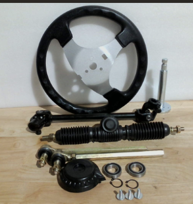 Kit de Volante de Dirección waltyotur 300mm con Cremallera y Piñón 320mm | VIENE EXACTAMENTE COMO SE MUESTRA EN LA SEGUNDA IMAGEN )