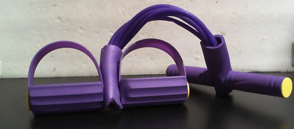 Aturien Banda de Resistencia con Pedal y Asas | Extensor de Yoga Elástico de 6 Tubos, Multifuncional para Piernas, Brazos y Abdomen | Púrpura