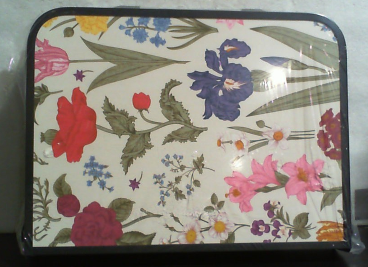 YihuiKo Mesa de Camping Pequena Plegable | Estampado Flores Francesas Vintage, Altura Ajustable, Ligera y Portatil con Asa