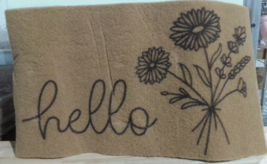 Fttoyoly Tapete Hello Spring para Puerta de Entrada, Alfombra de Bienvenida con Ramo de Flores Silvestres, Decoracion Floral para el Hogar, Marron ( SOLO CONTIENE UNA SOLA PIEZA COMO SE MUESTRA EN LA SEGUNDA IMAGEN