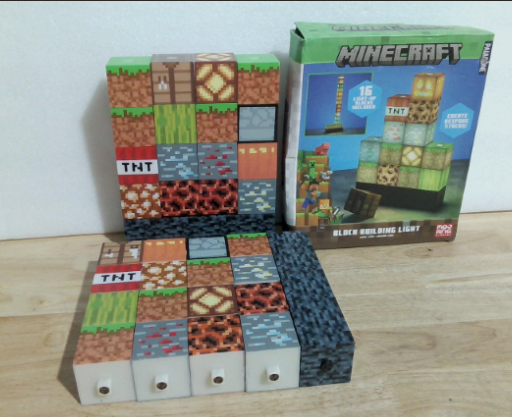 Paladone Minecraft Luz Nocturna Bloque de Construccion | Lampara LED con Licencia Oficial para Dormitorio, Decoracion Gaming y Regalos ( ARTICULO VIENE COMO SE OBSERVA EN LA SEGUNDA IMAGEN )
