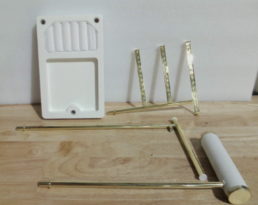 Organizador de Joyas  | Soporte Dorado con Base de Terciopelo y Altura Ajustable para Collares, Pulseras, Aretes y Anillos | Blanco ARTICULO VIENE COMO SE OBSERVA EN LA SEGUNDA IMAGEN )
