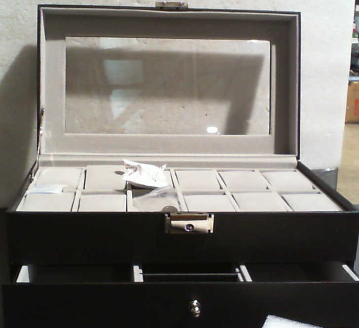 Caja Organizadora De Reloj Para Hombre Con 12 Ranuras