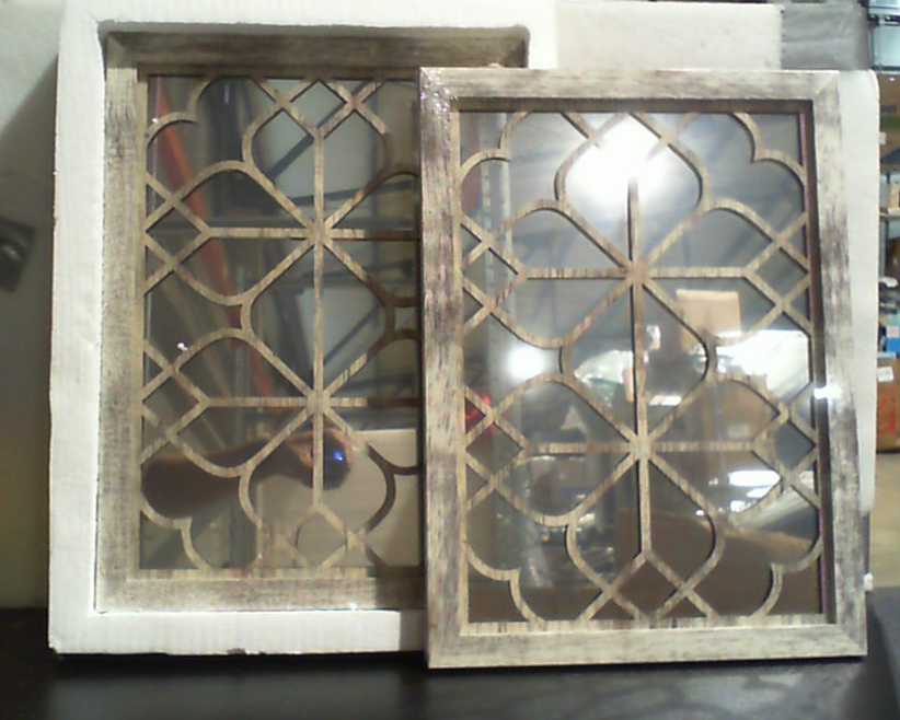Juego de 2 espejos de pared cuadrados