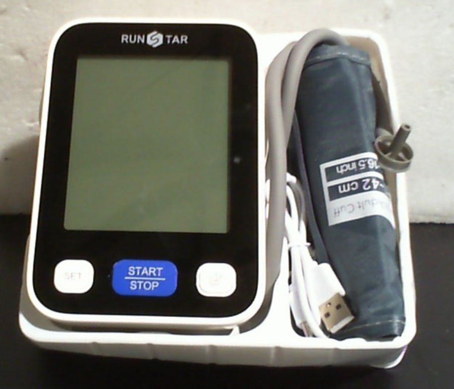 Runstar Tensiometro de brazo con brazalete de amplio rango 22cm-42cm negro