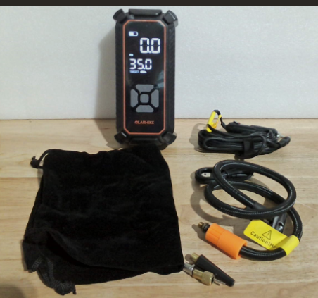 Inflador de llantas portátil (Portable Tire Inflator) de la marca OlarHike ( ARTICULO VIENE COMO SE OBSERVA EN LA SEGUNDA IMAGEN )