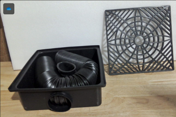 kit de extensión de bajante con arqueta de perfil bajo (Amerimax StealthDrain 12 in. ARTICULO VIENE COMO SE OBSERVA EN LA SEGUNDA IMAGEN