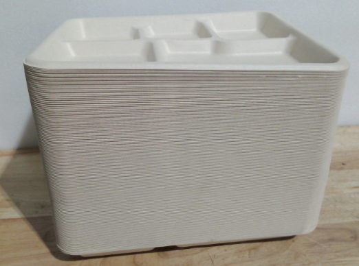 bandeja desechable biodegradable de 5 compartimentos ARTICULO VIENE COMO SE OBSERVA DE LA SEGUNDA IMAGEN EN ADELANTE