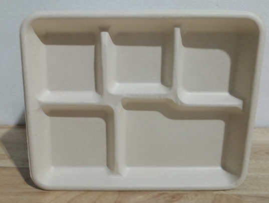 bandeja desechable biodegradable de 5 compartimentos ARTICULO VIENE COMO SE OBSERVA DE LA SEGUNDA IMAGEN EN ADELANTE