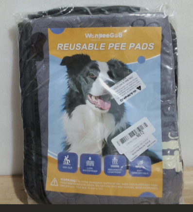 paquete de alfombrillas/sabanillas sanitarias lavables y reutilizables para perros de la marca WenpeeGoo ARTICULO VIENE COMO SE OBSERVA EN LA SEGUNDA IMAGEN PAQUETE SELLADO