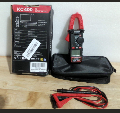 pinza amperimétrica digital KAIWEETS KC400, una herramienta de medición eléctrica multifunción ARTICULO VIENE COMO SE OBSERVA EN LA SEGUNDA IMAGEN