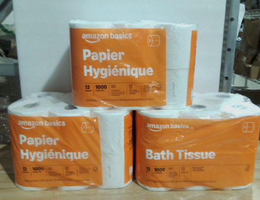 paquete de Papel Higiénico Amazon Basics (Papier Hygiénique) VIENEN 3 PAQUETES ARTICULO VIENE COMO SE OBSERVA EN LA SEGUNDA IMAGEN )