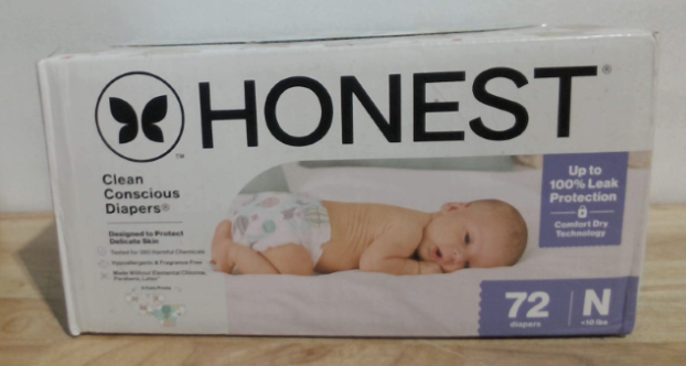 caja de pañales ecológicos e hipoalergénicos The Honest Company (Clean Conscious Diapers). ARTICULO VIENE COMO SE MUESTRA EN LA SEGUNDA Y TERCERA IMAGEN