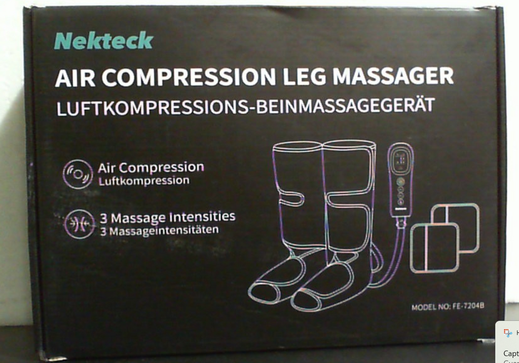 Masajeador de Piernas Nekteck para Circulación y Relajación | Compresión de Aire para Pies y Pantorrillas | Alivia Dolor, Edema e Hinchazón | Con 2 Extensiones