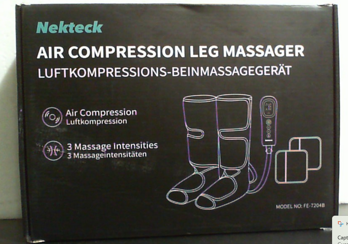 Masajeador de Piernas Nekteck para Circulación y Relajación | Compresión de Aire para Pies y Pantorrillas | Alivia Dolor, Edema e Hinchazón | Con 2 Extensiones