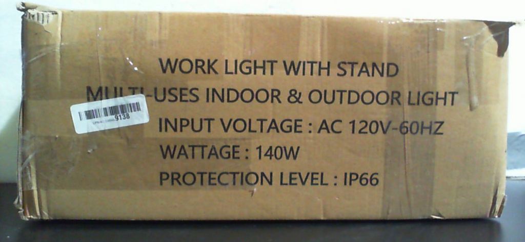 Luz de Trabajo LED con Tripode | 21000 Lumenes | 2 Cabezales Ajustables | Impermeable Plegable | 6500K | Obra Garaje