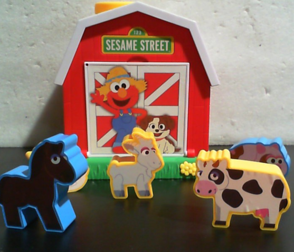 Sesame Street Granero Aprende y Ordena de Elmo | Con Música y Sonidos, 6 Piezas | Enseña Formas para Niños 2+