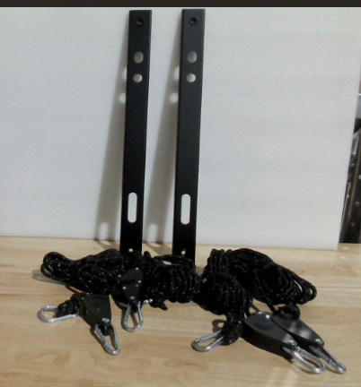 kit de suspensión con correas de trinquete y soportes metálicos ARTICULO VIENE COMO SE MUESTRA EN LA SEGUNDA IMAGEN
