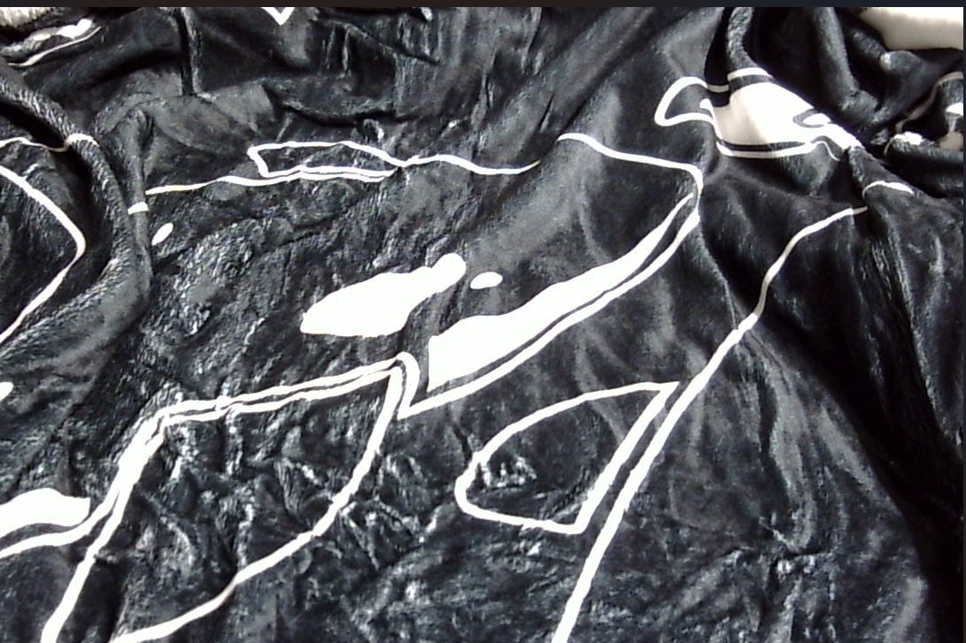 Manta para sofá cama, manta estampada negra con ballena y orca, ligera y supersuave de microfibra, ideal para sofá cama, sala de estar o sillón, apta para adultos y niños, 60" x 50"