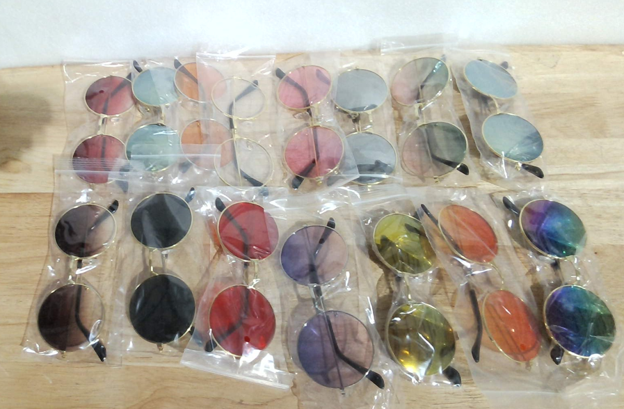 gafas de sol redondas de estilo retro, vintage o hippie ( articulo viene como se muestra en la imagen 2 contiene 36 unidades