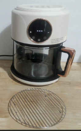 freidora de aire con cesta de vidrio visible de 360° (capacidad aproximada de 3.8 a 4.2 litros y 1200W ( ARTICULO VIENE COMO SE MUESTRA EN LA PRIMER IMAGEN )