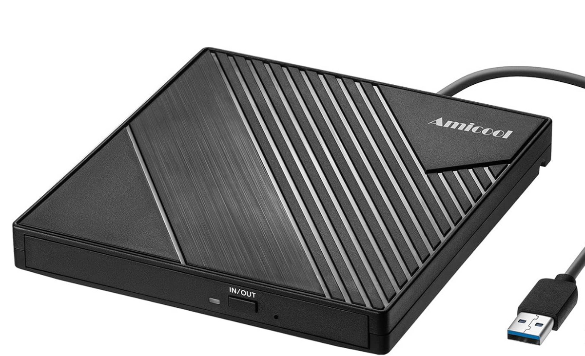 Unidad de DVD externa Amicool, unidad de CD externa USB 3.0 USB C para portátil
