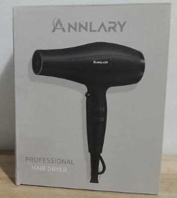 secadora de cabello profesional de la marca Annlary, articulo viene como se muestra en la imagen  2 y 3