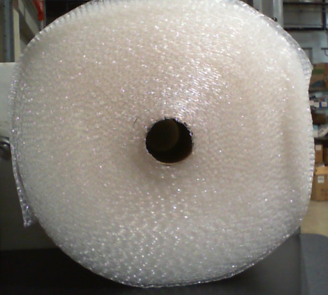 Rollo de plástico de burbujas transparente para embalaje y protección