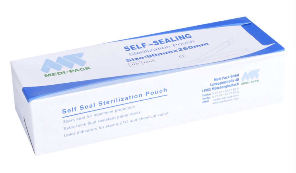 4PACK Bolsa de esterilización transparente de 90 x 260 mm