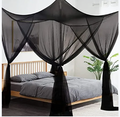 dosel para cama individual, apta para camas infantiles y de adultos, habitación infantil, cuna, jardín y camping (negra).
