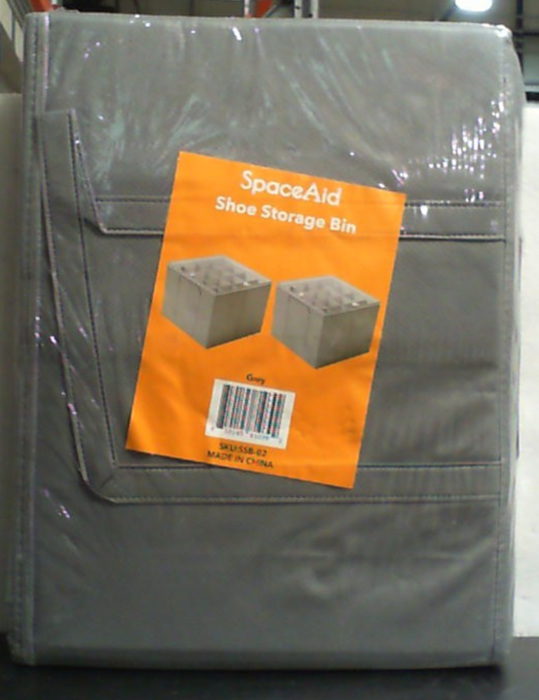Organizador de zapatos SpaceAid para armario, paquete de 2 contenedores plegables para guardar zapatos
