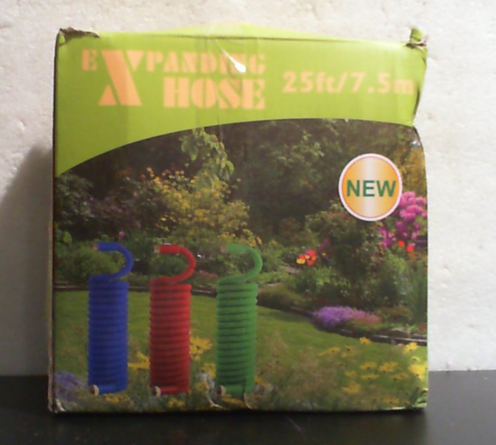 Manguera de jardín extensible con conector de latón macizo de 3/4", válvula de latón, manguera de agua extensible con 10 funciones y boquilla rociadora de metal (tamaño: 25 pies/7,5 m)