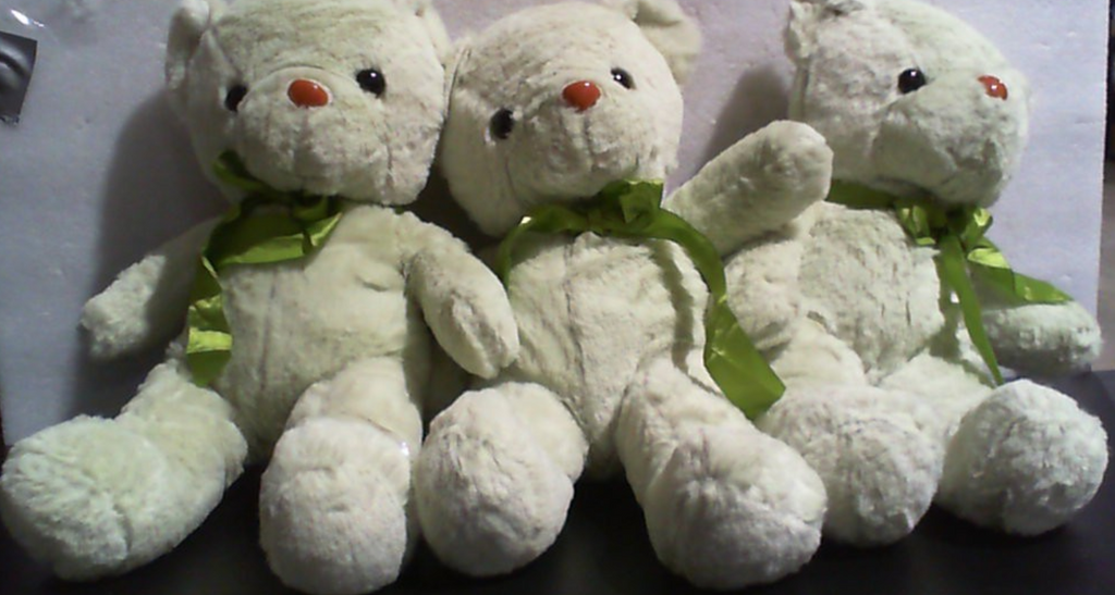 Osos de peluche Vyusit suaves y tiernos, color verde, paquete de 3