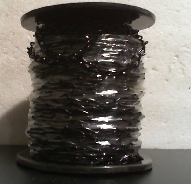 Yaocom Cadena Black Jack Negra de 50 pies con 10 ganchos en S, cadena torcida de acero galvanizado con carrete sin soldadura para accesorio colgante