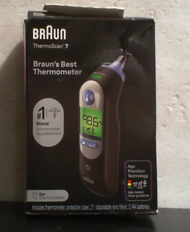 Termómetro de oído Braun ThermoScan IRT6520B de 7 pulgadas con precisión de edad