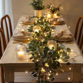 Guirnalda Decorativa con Luces Twinkling Tree — Vid de Olivo Verde, Decoración Navideña para Pared, Sala y Dormitorio