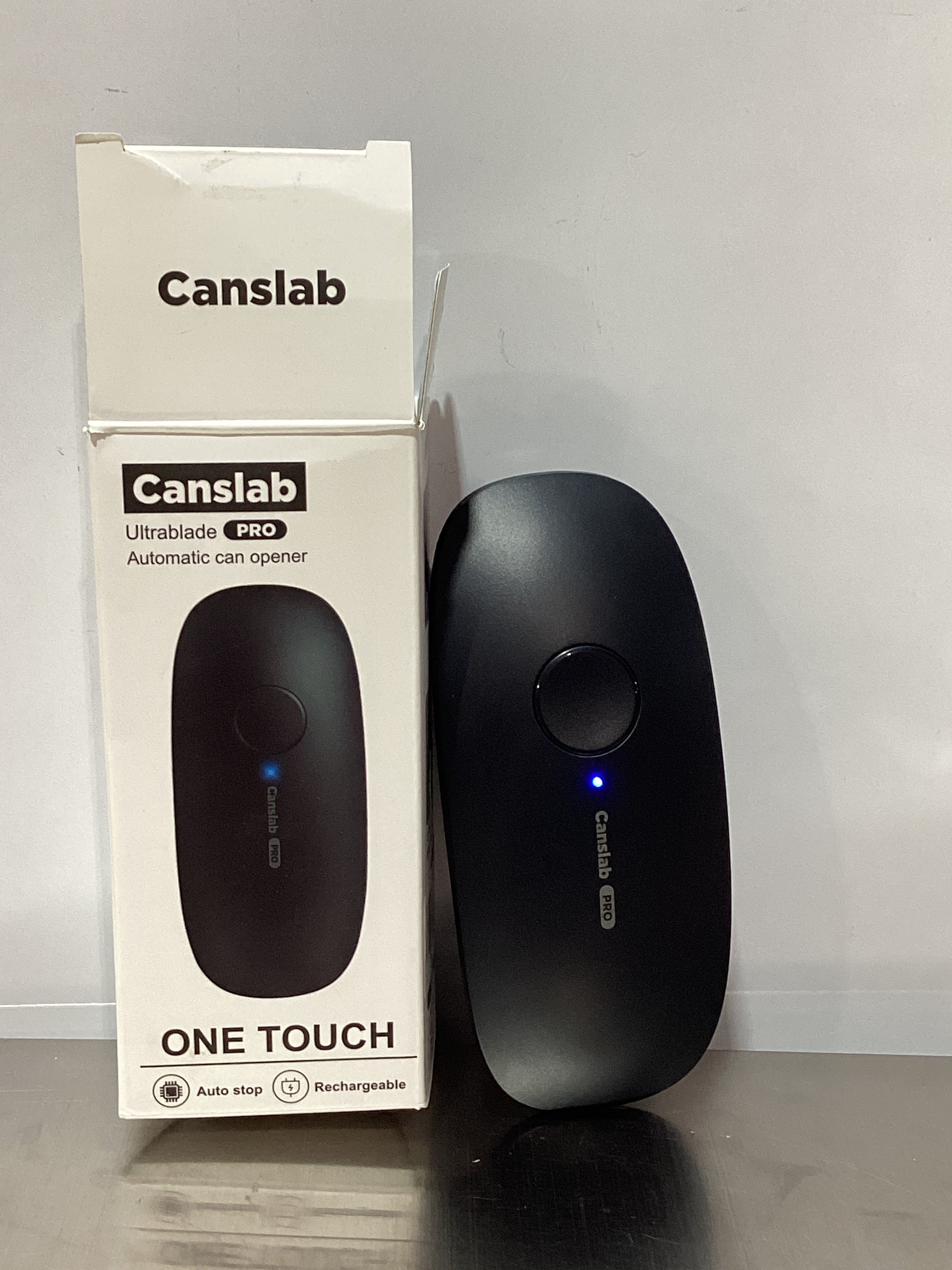 Abrelatas Eléctrico Canslab Ultrablade PRO | Recargable USB, Un Toque, Corte Lateral y Montaje en Pared
