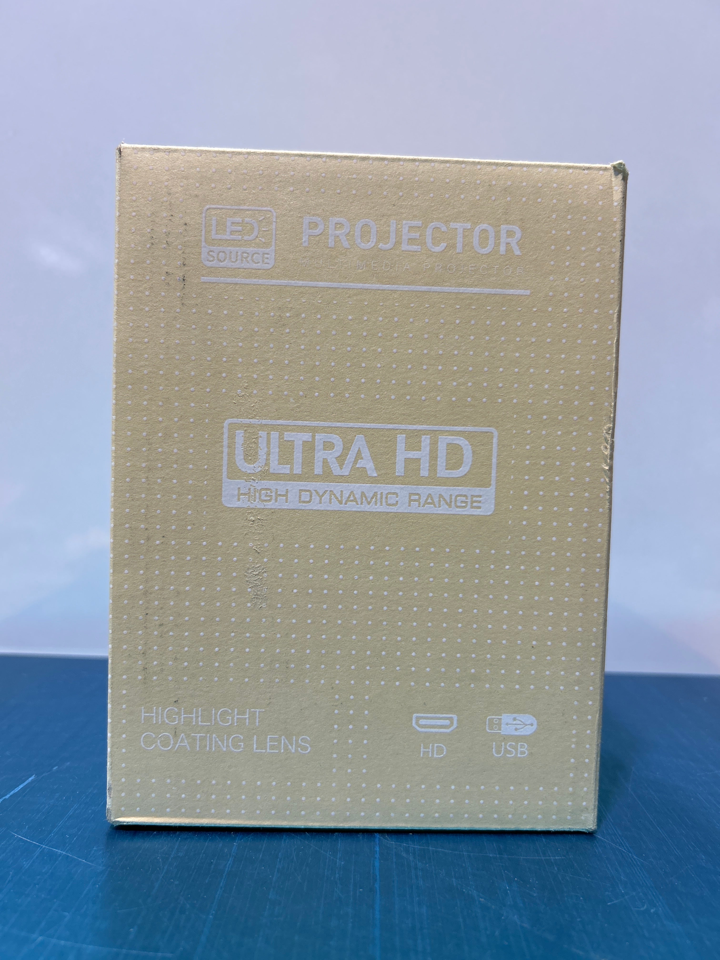 Mini Projector, Portable Projector 4K & Full HD 1080P Support, 270Â° Rotation Outdoor Projector, Movie Projector Compatible with Smartphone, TV Stick, Laptop, PS4, HDMI, USB