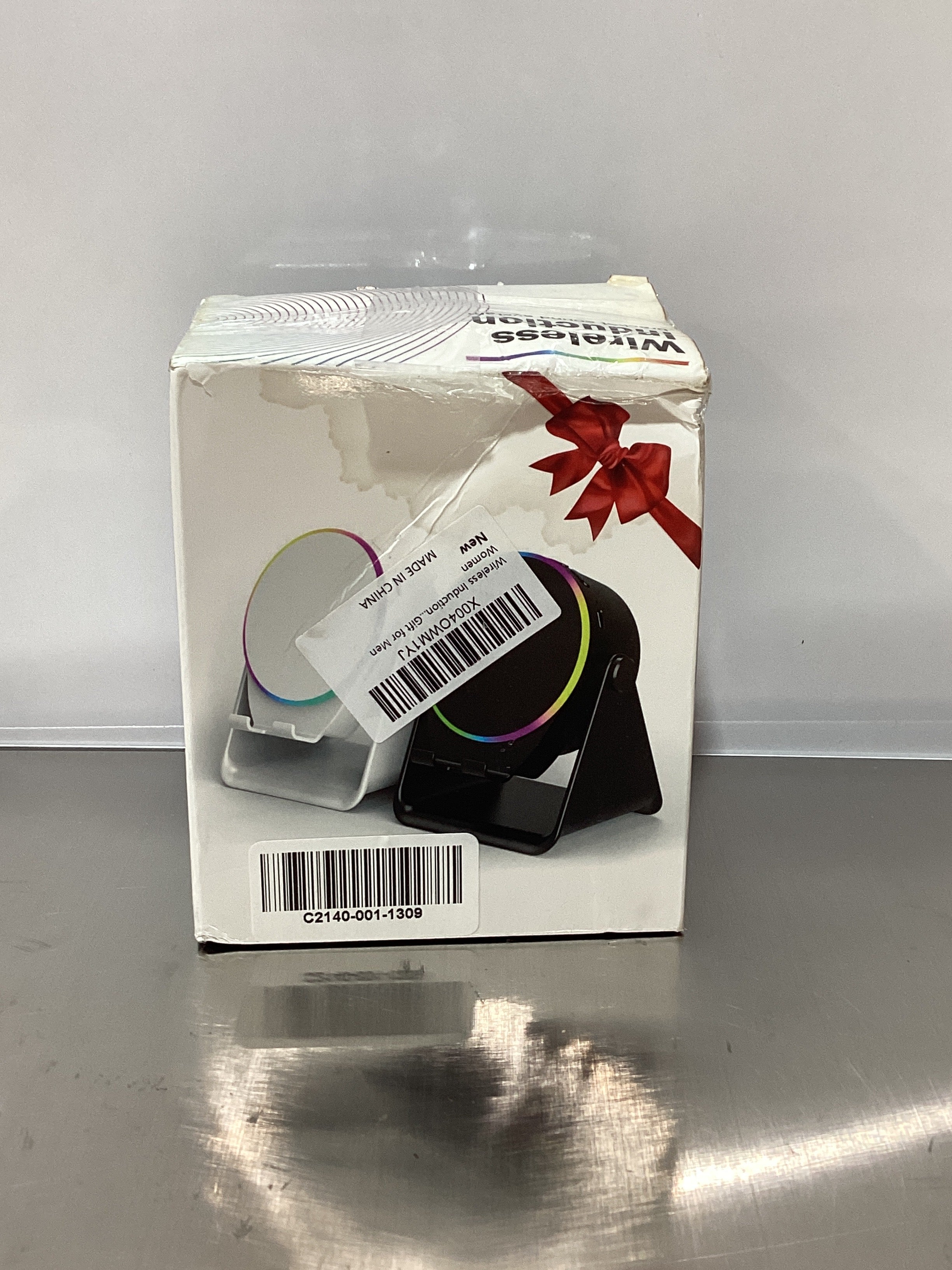Altavoz de inducción inalámbrico, altavoz Bluetooth 4 en 1 con soporte para teléfono y luz RGB, rotación de 360°, compatible con iPhone, Android, iPad, Samsung Galaxy, regalo de cumpleaños ideal para hombres y mujeres. 