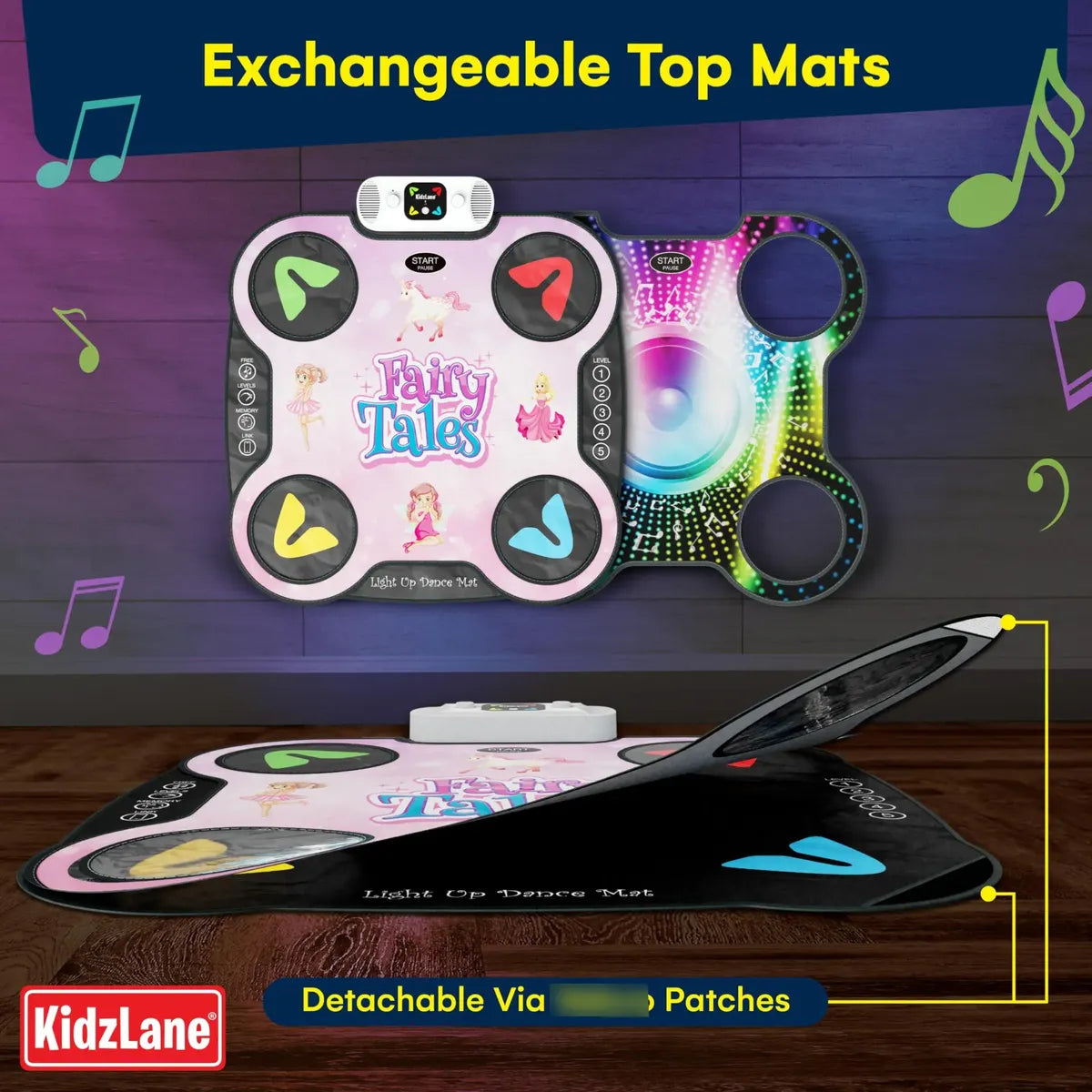 Tapete de Baile Interactivo con Luces, Canciones Incorporadas y Bluetooth