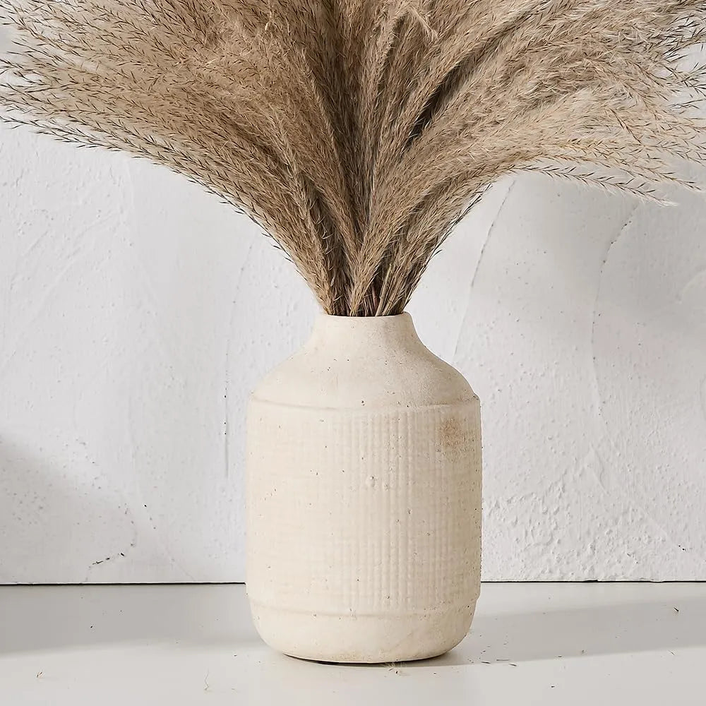 Florero Rústico De Cerámica De 18 Cm Para Decoración Hogar