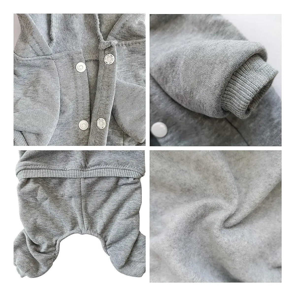 Abrigo para Perro Talla Mediana — Color Gris, Ropa de Abrigo Cómoda para Mascotas