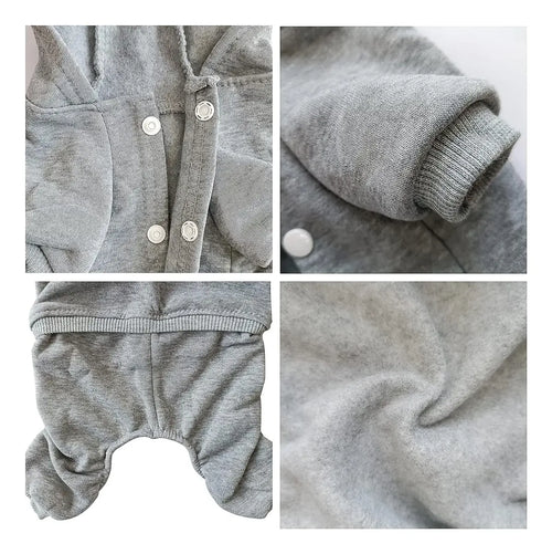 Abrigo para Perro Talla Mediana — Color Gris, Ropa de Abrigo Cómoda para Mascotas