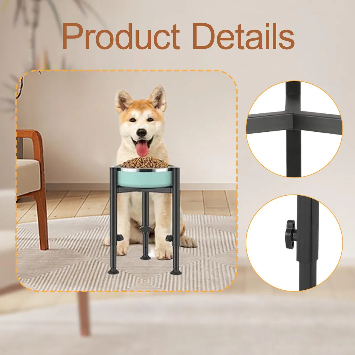 Soporte Elevado para Platos de Mascotas | Comedero y Bebedero Elevado para Perros y Gatos