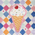 Tapete de Juego Forma de Helado jinchan - Alfombra Lavable, Antideslizante, Divertida para Niñas, Dormitorio, Pasillo, 76cm x 122cm