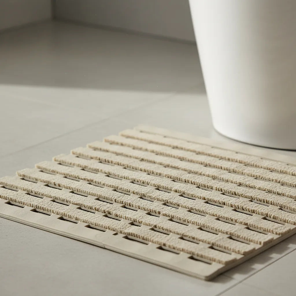 Alfombra de Baño Antideslizante PVC Símil 70x38cm – Seguridad y Estilo para tu Baño
