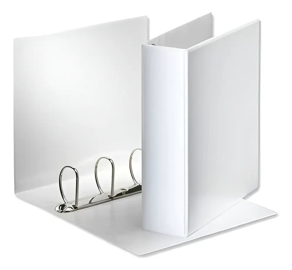 Carpeta 3 Argollas 4 Pulgadas Blanca Paquete Con 12 Piezas