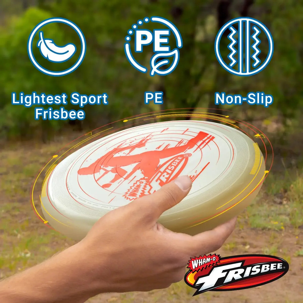 Wham-O Frisbee All Sport Disco Volador 140g | 25 cm Agarre Antideslizante | Juegos al Aire Libre en Familia